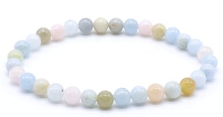 Bracciale Morganite perle 6mm