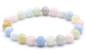 Bracciale Morganite perle 8mm