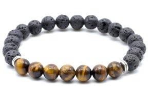 Bracciale Tigre & Lava 7-Mix perle 8mm UOMO