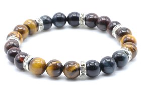 Braccialetto di protezione 3-mix 3 perle di occhio naturale 8mm