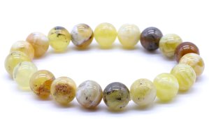 Bracciale Opal Yellow perline 10mm