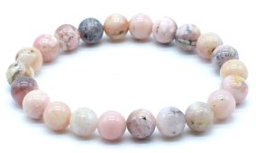 Bracciale Opale Perle Rosa 8mm