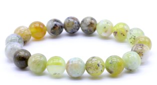 Bracciale Perline Opale Verde 10mm