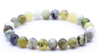 Bracciale Perle di Opale Verde 8mm
