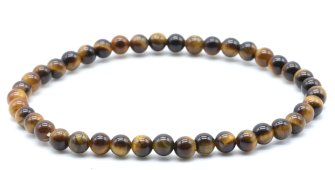 Bracciale Occhio di Tigre perline 4mm