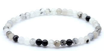 Bracciale Quarzo Tormalina Perles 4mm