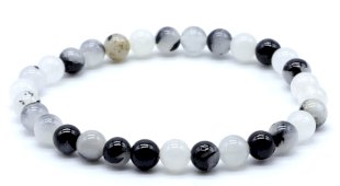 Bracciale Quarzo Tormalina Perles 6mm
