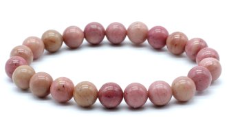 Bracciale Rhodonite Unie perle 8mm