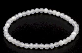 Bracciale Selenite perline 'AA' 4mm