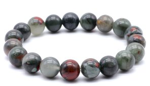 Braccialetto di diaspro eliotropio africano perline 10 mm