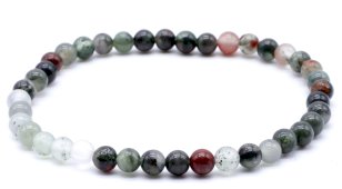 Bracciale di diaspro eliotropio africano perline da 4 mm