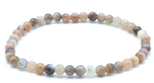 Bracciale Black Sunstone 'AA' perline da 4 mm