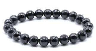 Bracciale Tormalina Nera perle 8mm