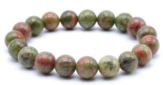 Bracciale Unakite perles 10mm