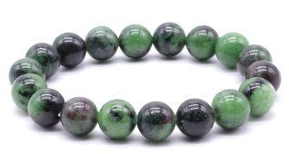 Bracciale rubino perle Zoiteite 10mm