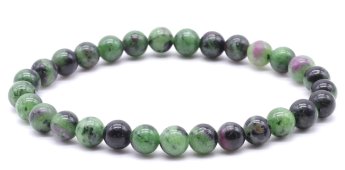Bracciale rubino perle Zoiteite 6mm