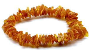 Braccialetto barocco in ambra trasparente Russia