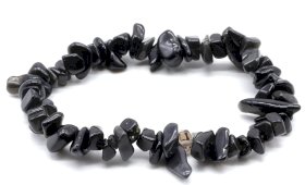 Bracciale barocco nero di ossidiana