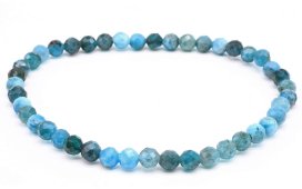 Bracciale in apatite con perline sfaccettate da 4 mm