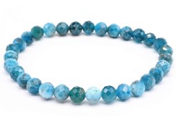 Bracciale in apatite con perline sfaccettate da 6 mm