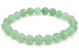 Bracciale in avventurina Verde con perline sfaccettate da 8 mm