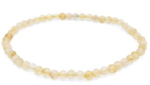 Bracciale in citrino con perline sfaccettate da 4 mm