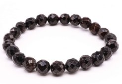 Bracciale in granato con perline sfaccettate da 8 mm