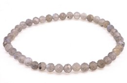 Bracciale in labradorite con perline sfaccettate da 4 mm