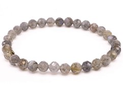 Bracciale in labradorite con perline sfaccettate da 6 mm