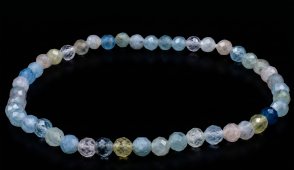 Bracciale in morganite con perline sfaccettate da 4 mm
