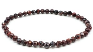 Bracciale in occhio di toro con perline sfaccettate da 4 mm