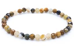 Bracciale in pietersite con perline sfaccettate da 4 mm