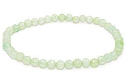 Bracciale in prehnite con perline sfaccettate da 4 mm