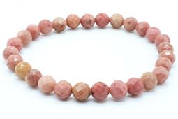 Bracciale in rodonite Unita con perline sfaccettate da 6 mm