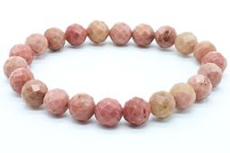 Bracciale in rodonite Unita con perline sfaccettate da 8 mm