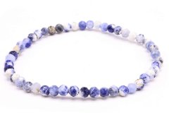 Bracciale in sodalite con perline sfaccettate da 4 mm