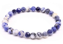 Bracciale in sodalite con perline sfaccettate da 6 mm