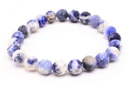 Bracciale in sodalite con perline sfaccettate da 8 mm