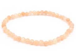 Bracciale in pietra del sole con perline sfaccettate da 4 mm