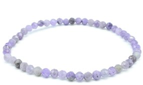 Bracciale in tanzanite con perline sfaccettate da 4 mm