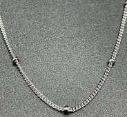 Catena in Argento 925 + perle da 1mm 45cm