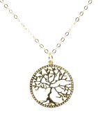 Collana in Argento 925 con Albero della Vita - Placcata in Oro