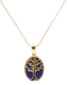 Collana in Argento 925 con Lapislazzuli e Albero della Vita