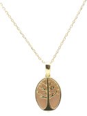 Collana in Argento 925 con Pietra Solare e Albero della Vita