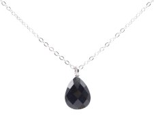 Collana con goccia in argento 925 e onice