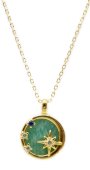 Collana in argento 925 con amazzonite e stelle