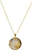Collana in argento 925 con pietra di luna e stelle