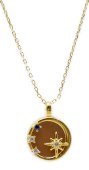 Collana in argento 925 con pietra solare e stelle