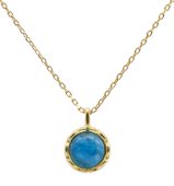 Collana rotonda in argento 925 con apatite