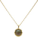 Collana rotonda in argento 925 con labradorite
